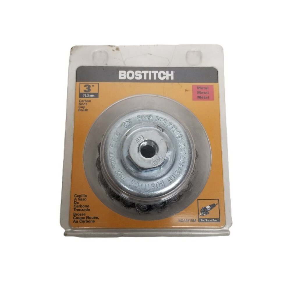 Bostitch 3 Inch Carbon Steel Wire Cup Brush Angle Grinder Heavy Duty